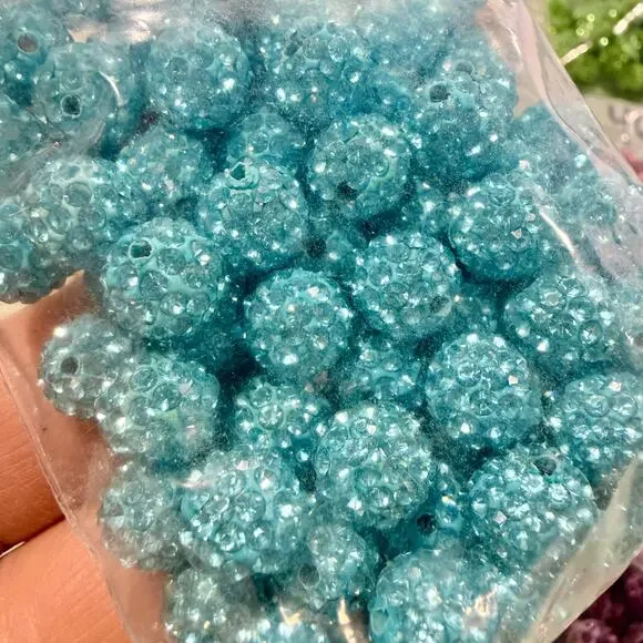 614pcs, 10mm Pave Polymer Clary Rhinestone Jewelry Craft Beads, Bead Destash! - Picture 5 of 6